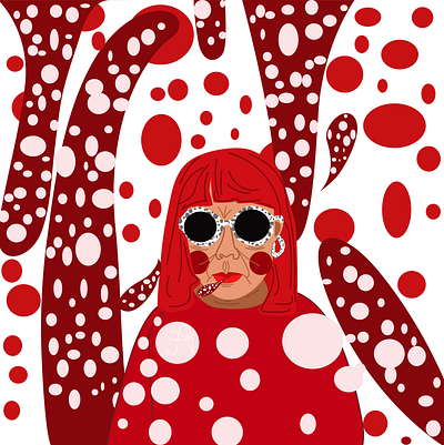 Yayoi Kusama adobe illustrator illustration vector yayoi kusama