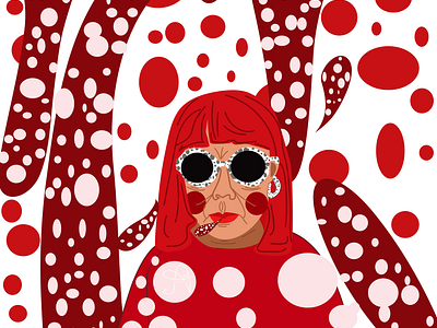 Yayoi Kusama adobe illustrator illustration vector yayoi kusama