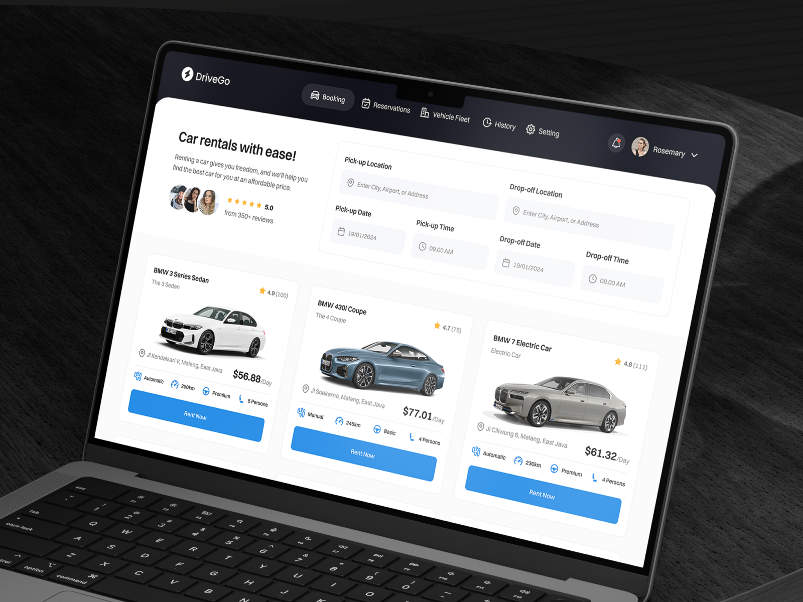 DriveGo - SaaS Car Rental Web App automotive bmw booking booking car car car dashboard car rent car rent dashboard car rental car rental dashboard car website dashboard electric car electric vehicle rent website rental transport travel vehicle web app