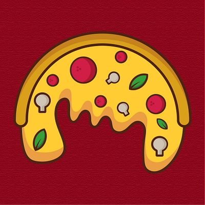 Food illustration artwork flat illustration food food illustration graphic design illustration pizza vector art vector illustration