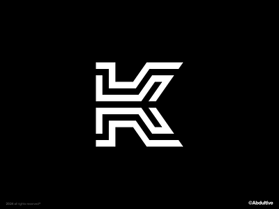 monogram letter K logo exploration .006 brand branding design digital geometric graphic design icon letter k logo marks minimal modern logo monochrome monogram negative space