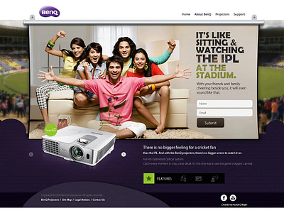 BenQ Home Projection Systems | Landing Page benq creative creative director creative layout creative website design electronics graphic design homepage kunal chhajer landing page microsite projector ui ui design ux web web design website design