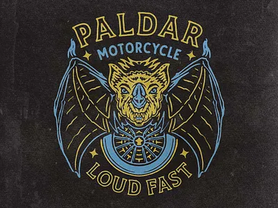 Paldar Motorcycle angonmangsa badges bat bats branding community design design for sale fast graphic design graphicdesign hand drawn illustration logo mc motorcycle poster rims tshirt ui