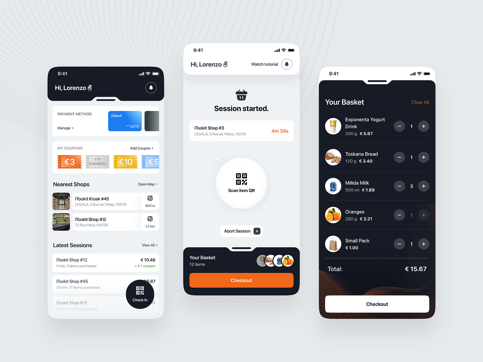 Self-checkout Store Mobile App concept by Anastasia Paliakou on Dribbble