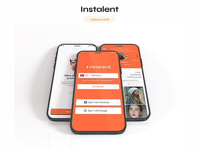 Instalent - Mobile application for talents service market ui