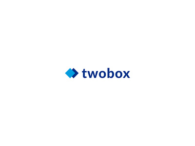 Twobox logo bluebox iconic logo minimalist logo modern logo online shopping simple logo twoboxlogo
