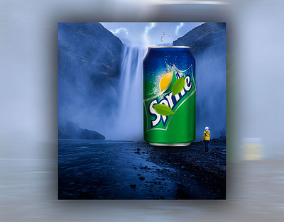 SPRITE CAN BOTTLE MANIPULATION DESIGN banner flyer