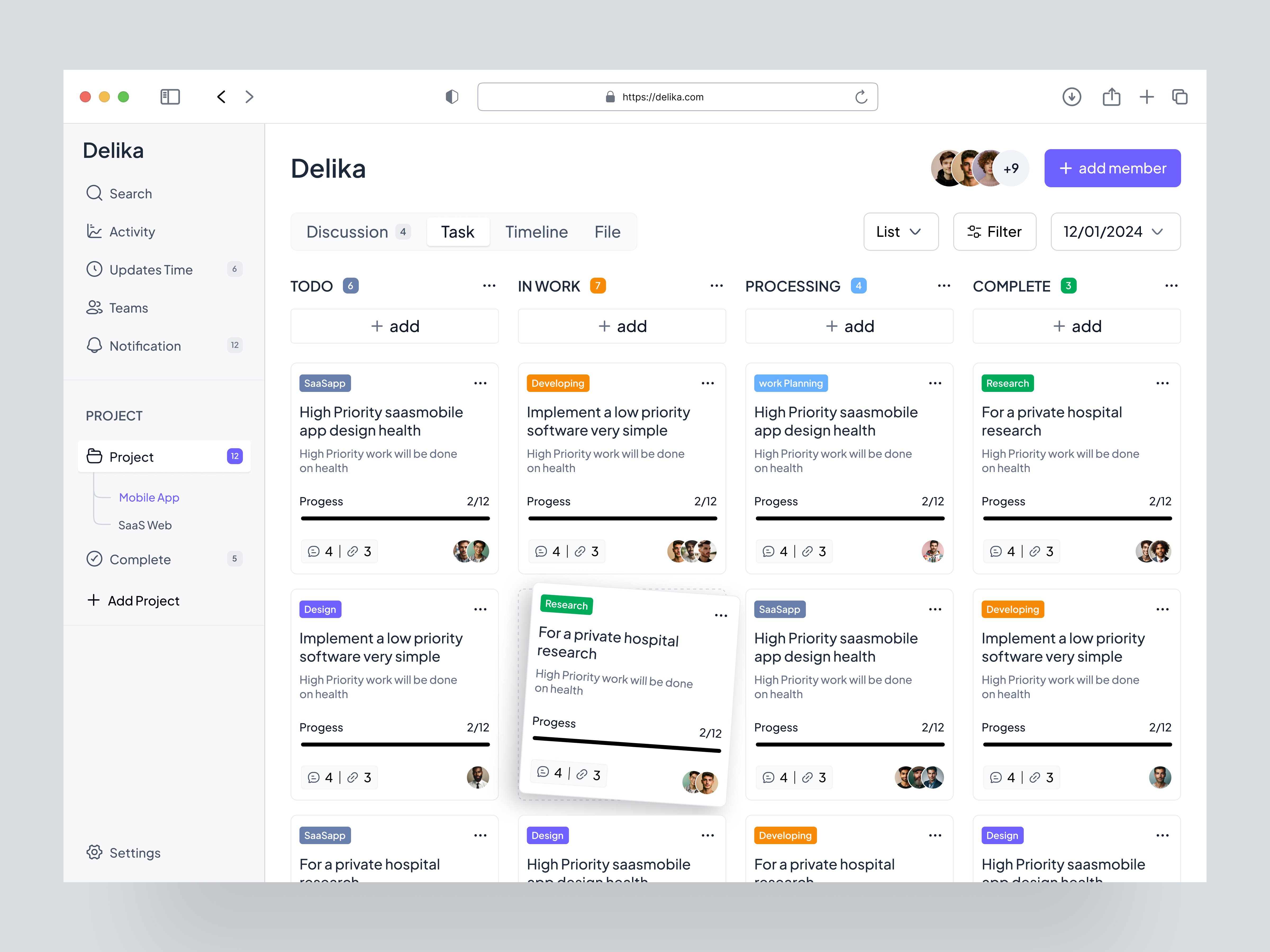 Example of Dashboard Design UX/UI