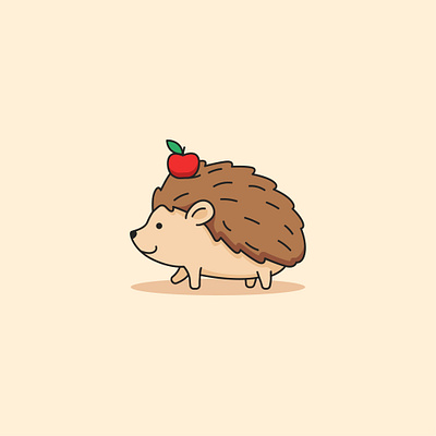 Cute Hedgehog animal cartoon cute cute hedgehog design funny illustration logo