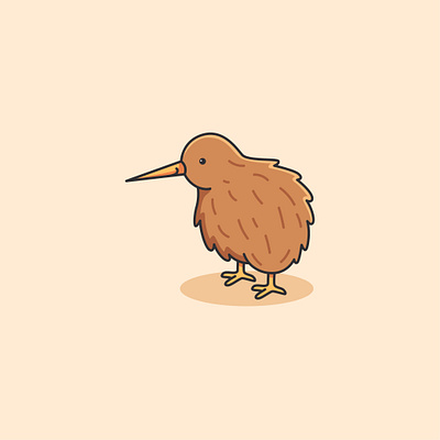 Cute Kiwi cartoon cute design funny illustration kiwi logo