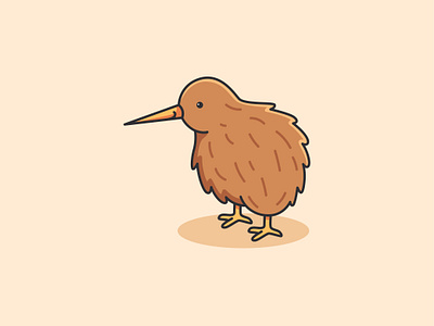 Cute Kiwi cartoon cute design funny illustration kiwi logo