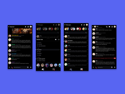 Discord Mobile Redesign - Personal Challenge design discord mobile app ui ux