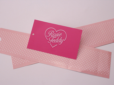 Rosie Teddy Pink Swing Tags NZ clothing tags custom hang tags custom swing tags custom tags hang tags labels nz shop product labels swing tags