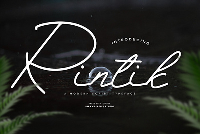 Rintik – A Modern Script Typeface monoline brush