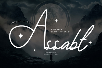 Assabt – A Modern Script Typeface monoline brush