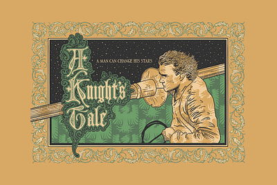 A Knight's Tale graphic design illustration lettering poster procreate typography