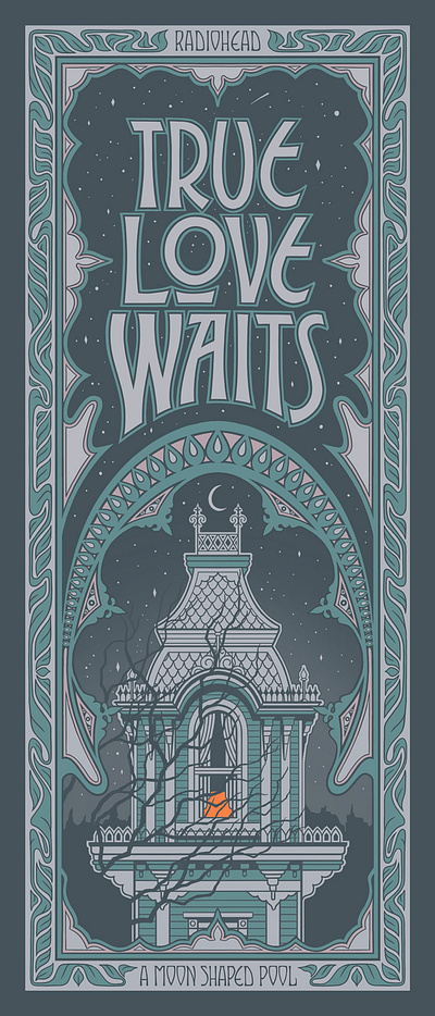 True Love Waits graphic design illustration lettering poster procreate typography