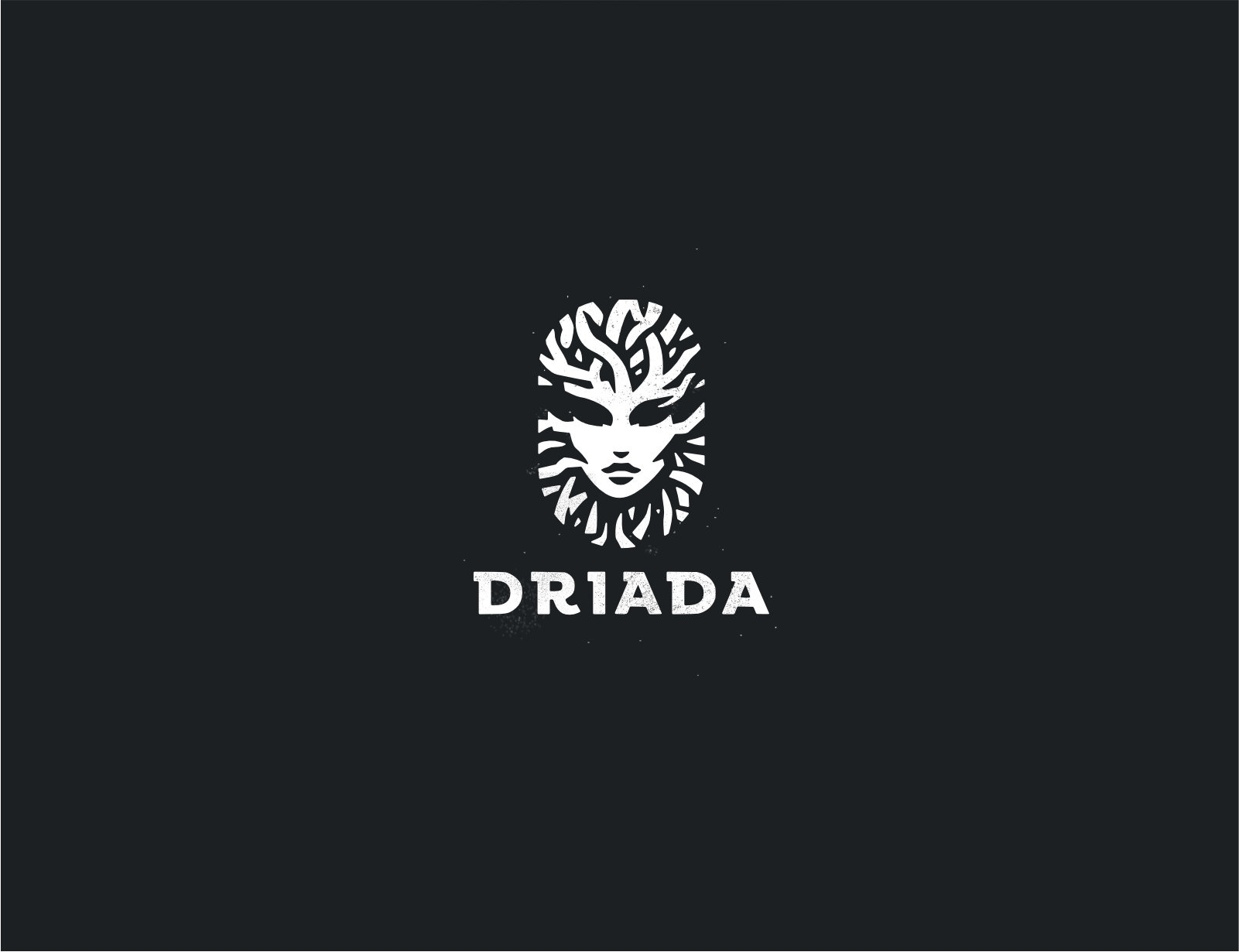 Driada dryad face forest logo tree woman