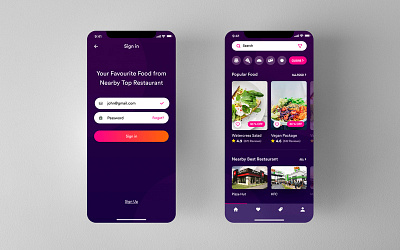 Restaurant App UI Elements booking app graphic design purple restaurant restaurant app ui ui elements uiux ux xd xd design