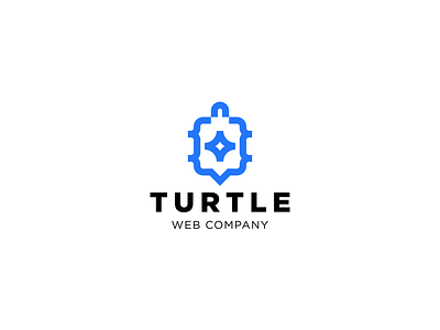 Turtle character code logo logotype minimalism nature turtle web