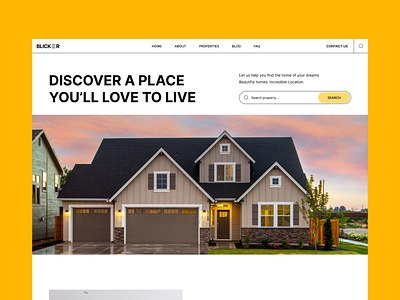 Blicker - Real Estate Website Template clean construction creative elegant hero landing minimal ui ux webflow