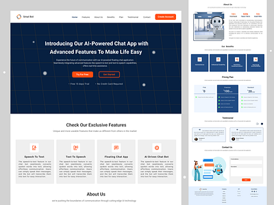 AI-Powered Chat Bot Landing Page ai powered chat bot branding chat gpt ecommerce elegant design figma inspiration landing page marketing motion graphics one page product design ui uiux design website design