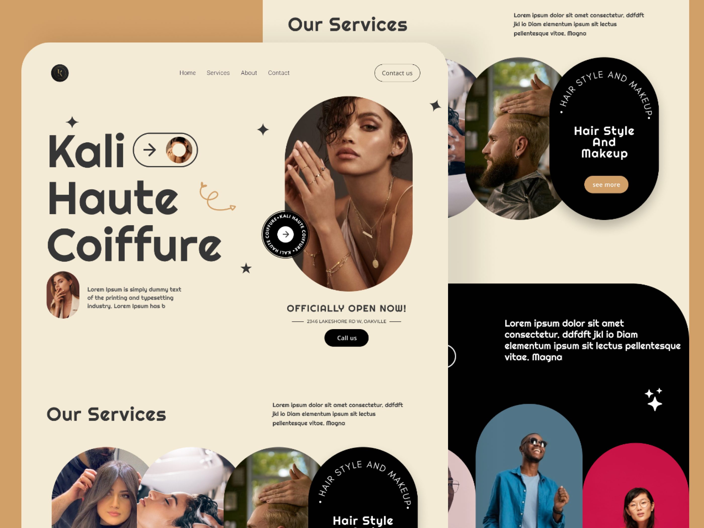 Women Salon Website Design - Landing page beauty saloon website branding graphic design landing page landing page design saloon website ui ui design ui ux ux design web design website design website landing page