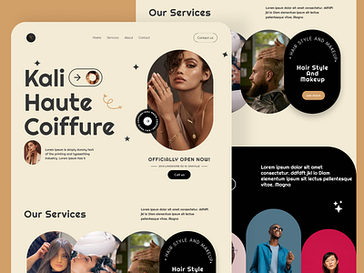 Women Salon Website Design - Landing page beauty saloon website branding graphic design landing page landing page design saloon website ui ui design ui ux ux design web design website design website landing page