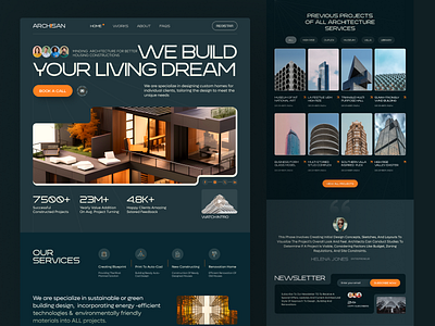 ArchiSan- Architecture Design Agency autolayout component design illustration landing page minimal responsive ui uiux user interface webdesign website