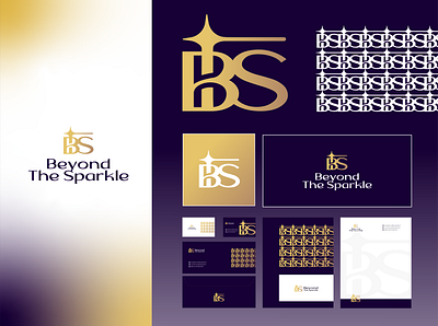 BTS | Luxury Brand Logo app logo branding bs bts creative logo gold graphic design icon logo logo luxury logo minimalist logo modern logo sparkle
