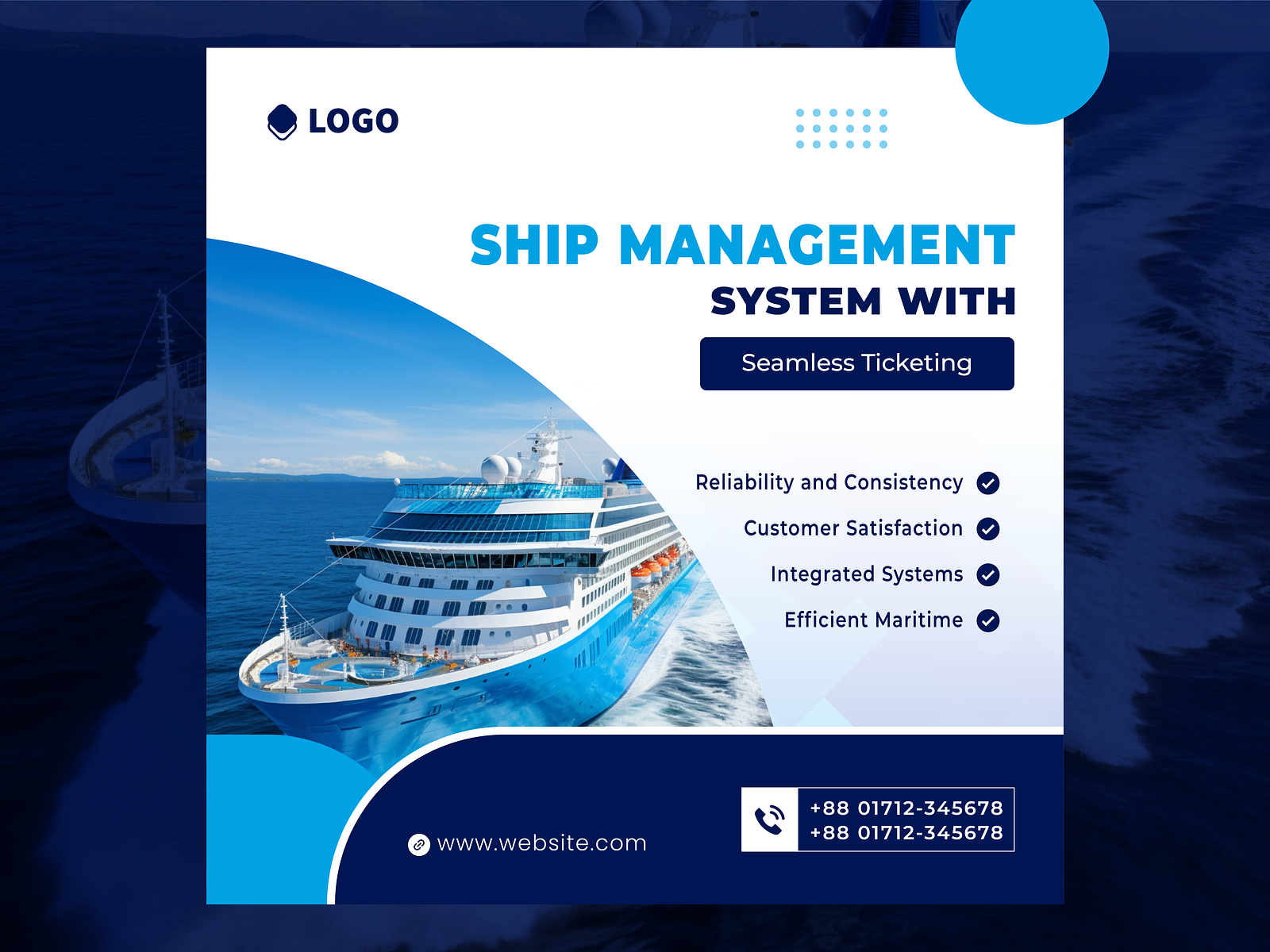 Ship Management Social Post design by MD Reduan Shahriar on Dribbble