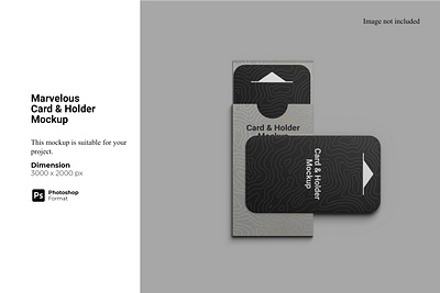 Marvelous Card & Holder Mockup display graphic design