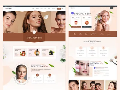 Beauty Spa & Wellness Salon beauty spa wellness salon beauy design logo psd spa ui ux wellness