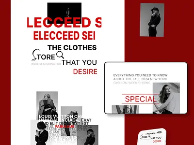 Clothes Store + Blog about Fashion Show 2024 brand identity branding figma graphic design landing marketing ui web design