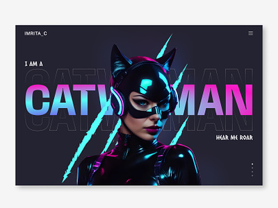 Catwoman 🐱 2024 animation batman carousel catwoman catwomananimation dailyinspiration figma gothamglam herosection langingpagebanner slaylikeacat slider ui ux webdesign