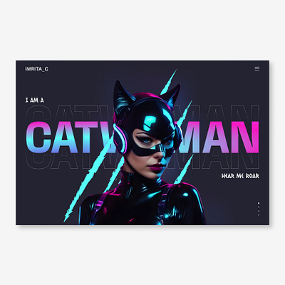 Catwoman 🐱 2024 animation batman carousel catwoman catwomananimation dailyinspiration figma gothamglam herosection langingpagebanner slaylikeacat slider ui ux webdesign