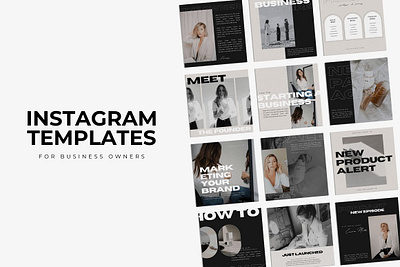 Business Instagram Templates Canva aesthetic instagram business branding business templates canva templates instagram stories instagram templates small business social media post social media templates