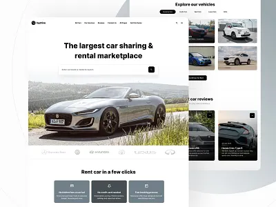Car Sharing and Rentals Landing page car car auction car rent car sharing copart dealer framer graphic design inspiration landing page marketplace rental template theme ui design vehicle web design
