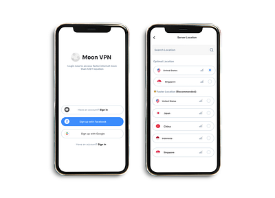 Moon VPN ui