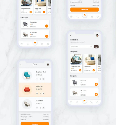 Furniture E-Commerce App furniture mobile app ui ui design