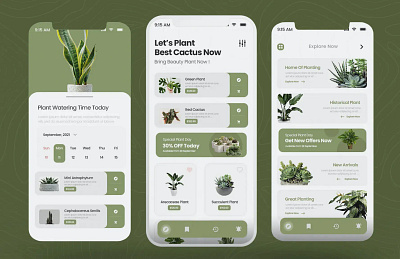 Plantation Mobile App app ui design green mobile app plant ui design