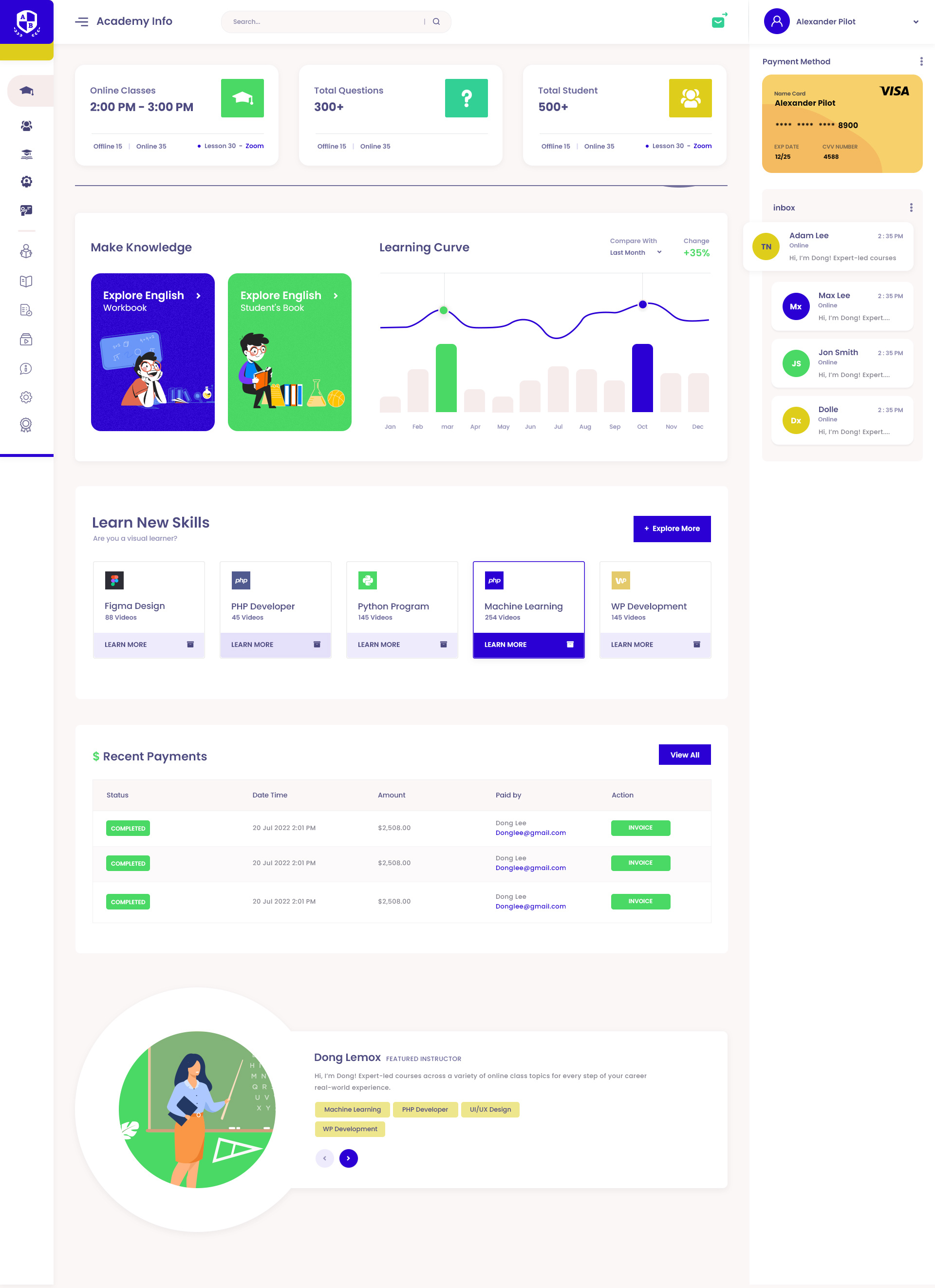 School Management System admin admin dashboard dashboard management online education school system template