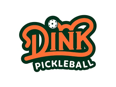 Dink Pickleball ball brand branding cape town letters logo paddle pickle pickleball south africa sport sports typography