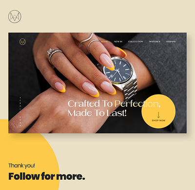 Wristwatch brand website UI design branding design designer graphic design landing page logo typography ui uidesign ux uxdesign watch website