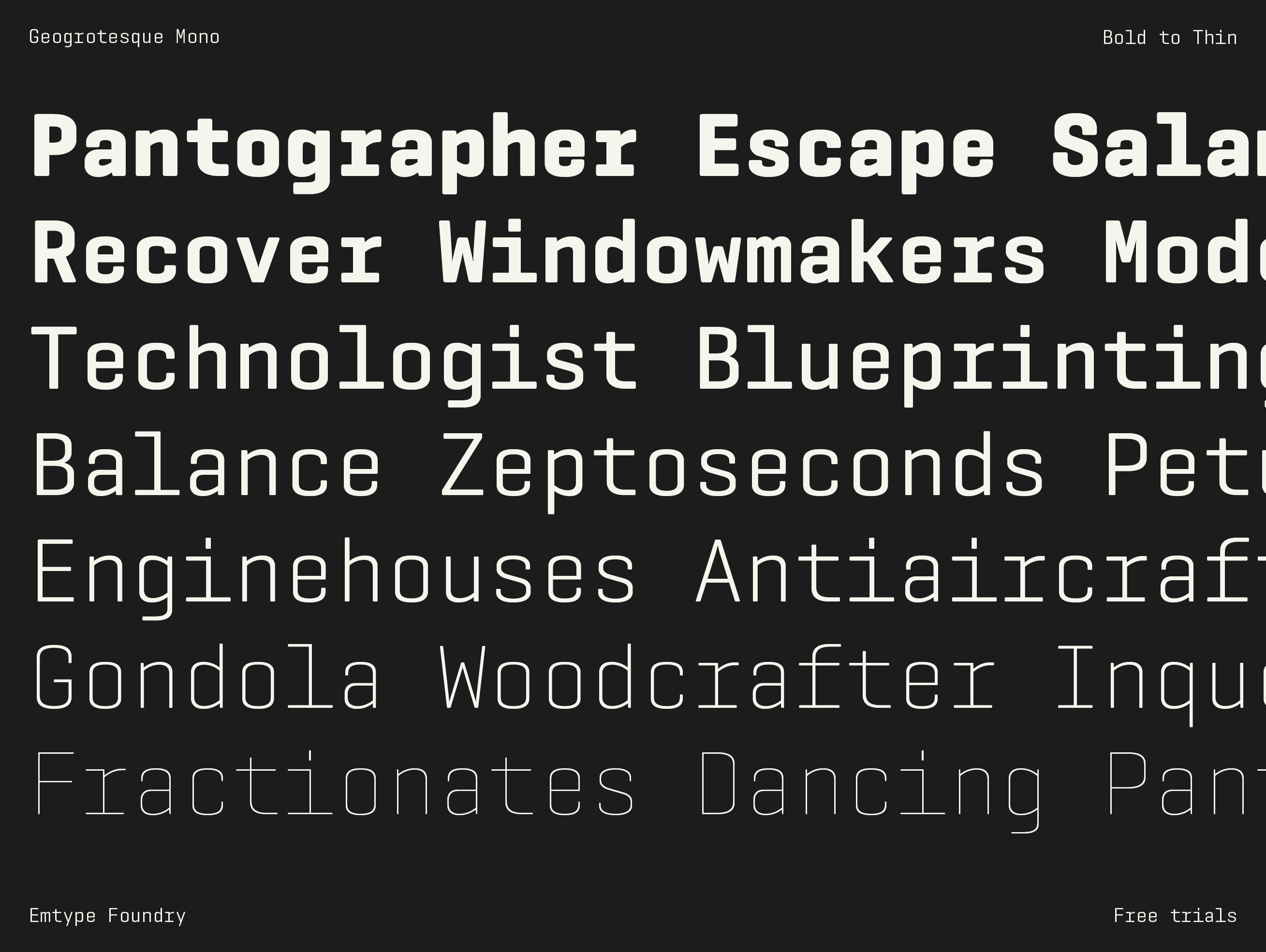 Geogrotesque Mono 🔥 animation branding design font graphic design logo type typography ui