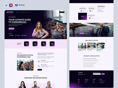 Eventrix – Conference & Event Elementor Template branding design elementor template graphic design ui web design