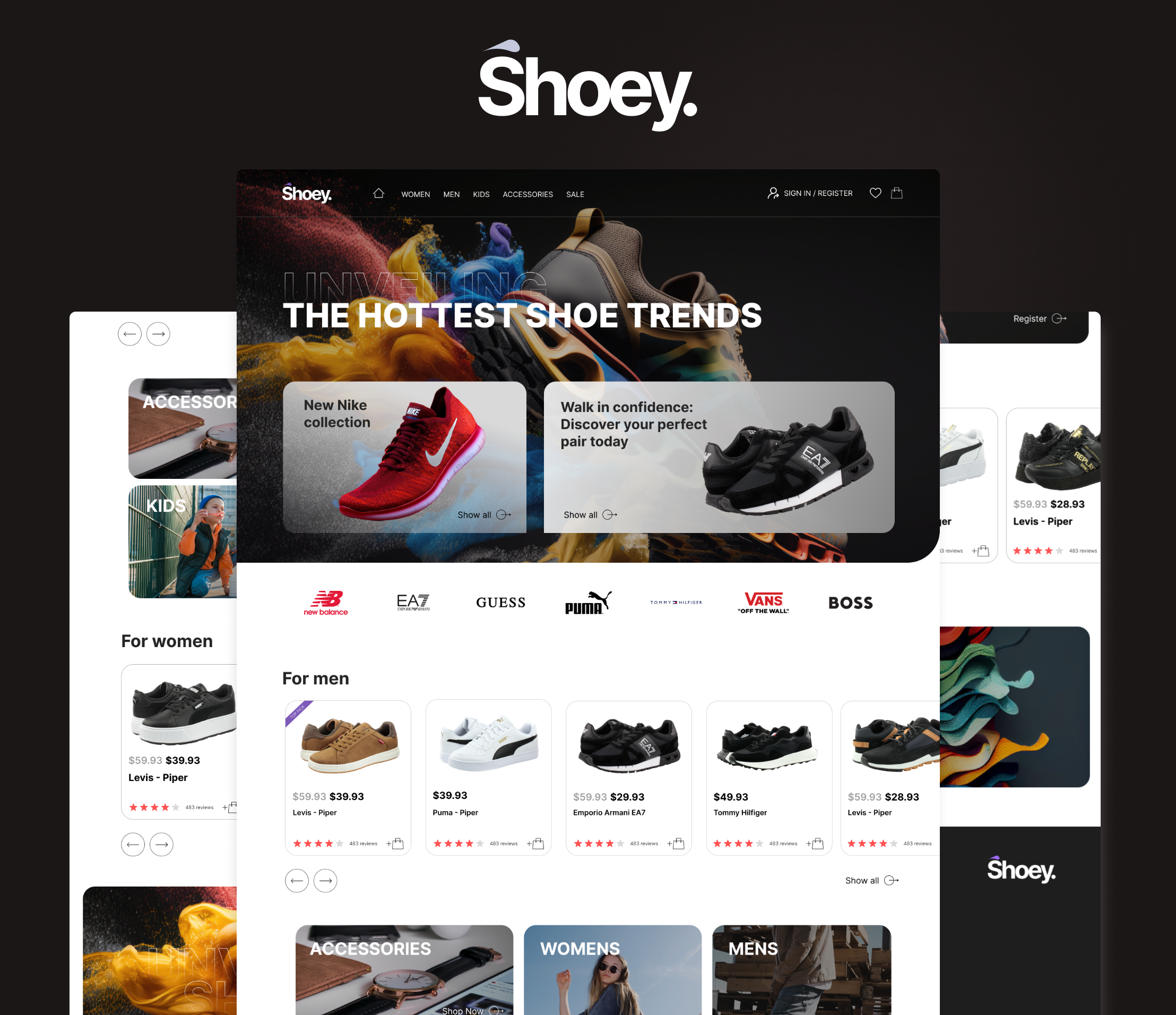 Example of Shoey - Ecommerce Landing Page by Mjdesign