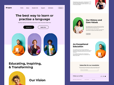 E-Learning Web Design design graphic design ui uiux web website