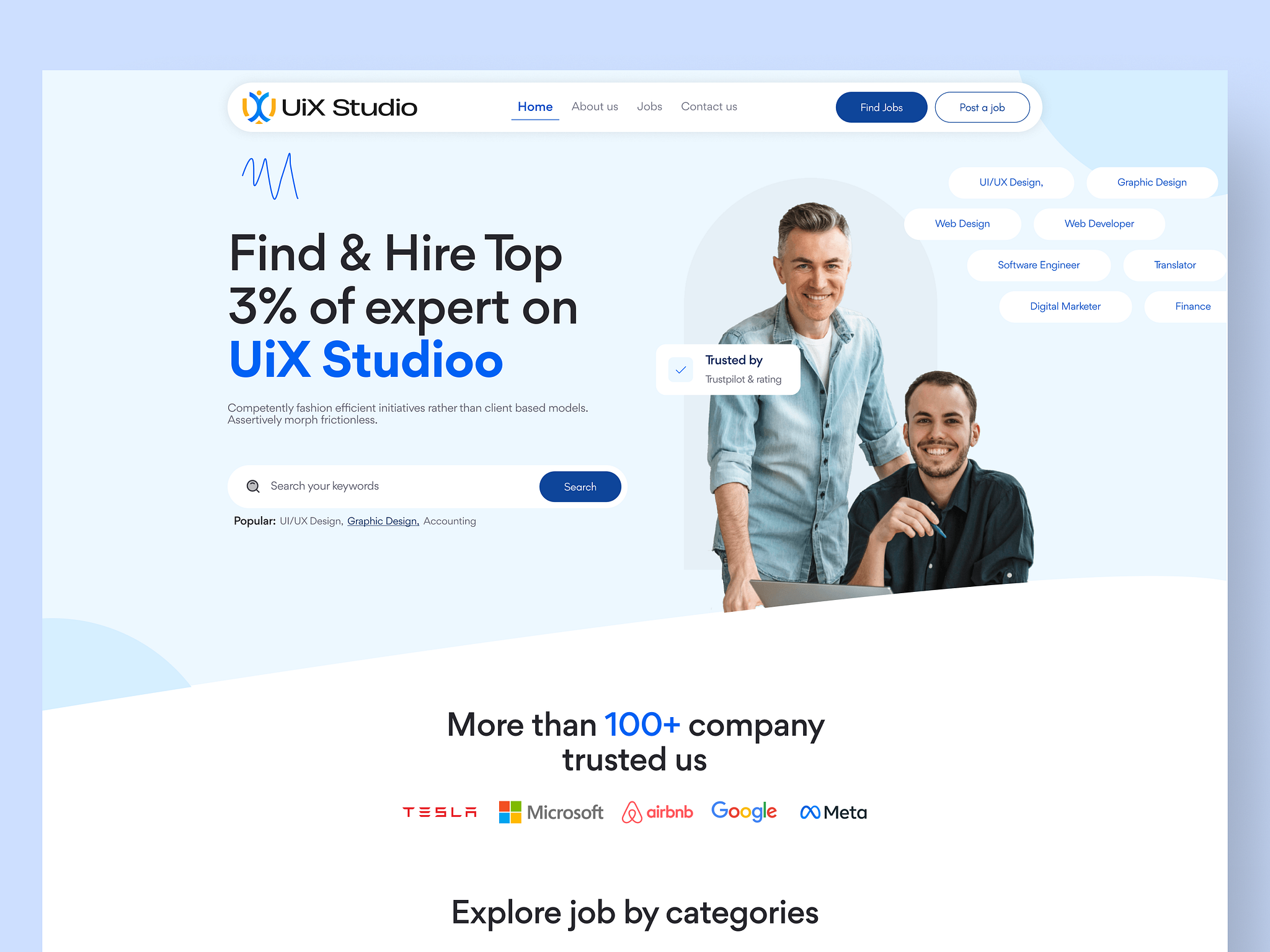 Job Finding Platform - Landing Page by MD Rakib Shekh on Dribbble