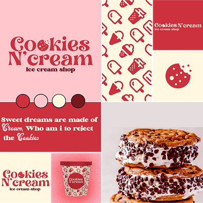 Cookies N'cream branding graphic design logo